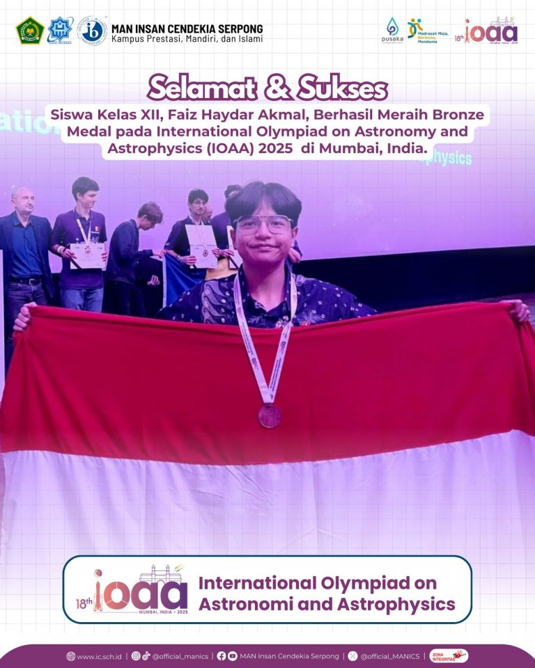 FAIZ HARUMKAN NAMA MADRASAH DAN INDONESIA DI KANCAH INTERNASIONAL IOAA 2025 DI MUMBAI, INDIA