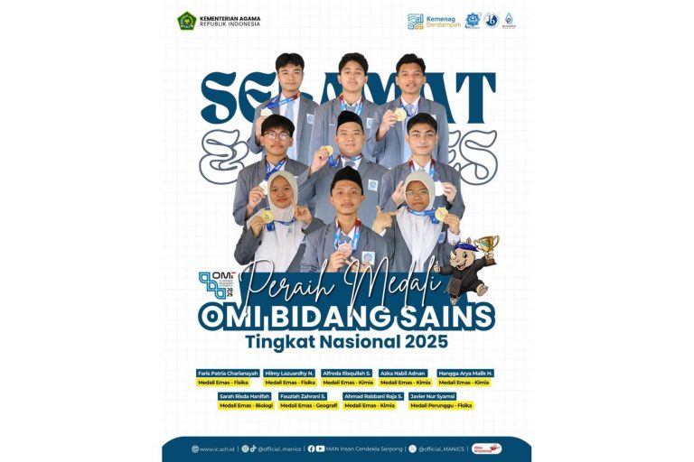 KILAU PRESTASI DI KANCER NASIONAL: MAN IC SERPONG DINOBATKAN SEBAGAI RAJA SAINS OMI 2025