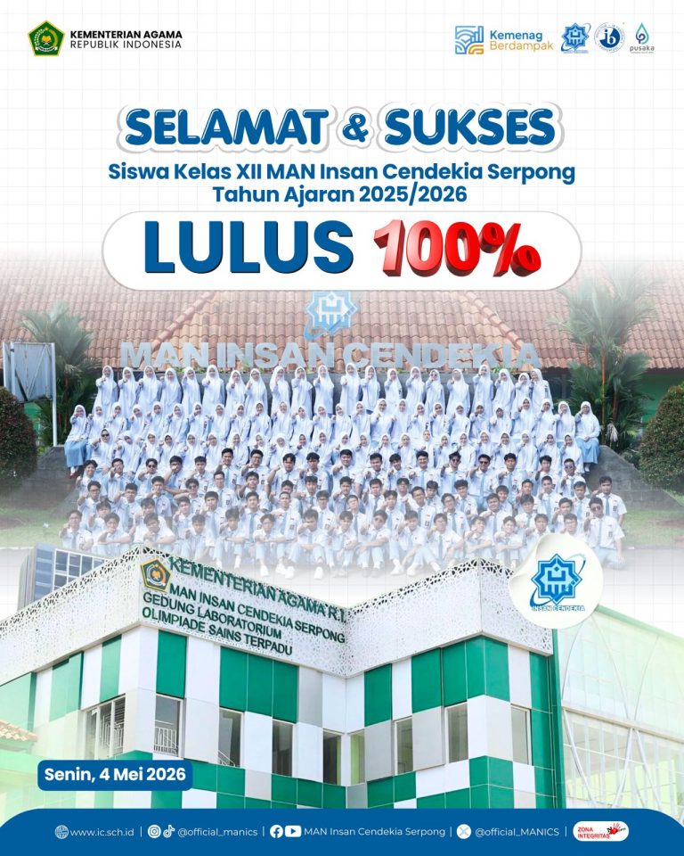 MAN Insan Cendekia Serpong Catat Kelulusan 100 Persen, Termasuk Empat Siswa asal Filipina