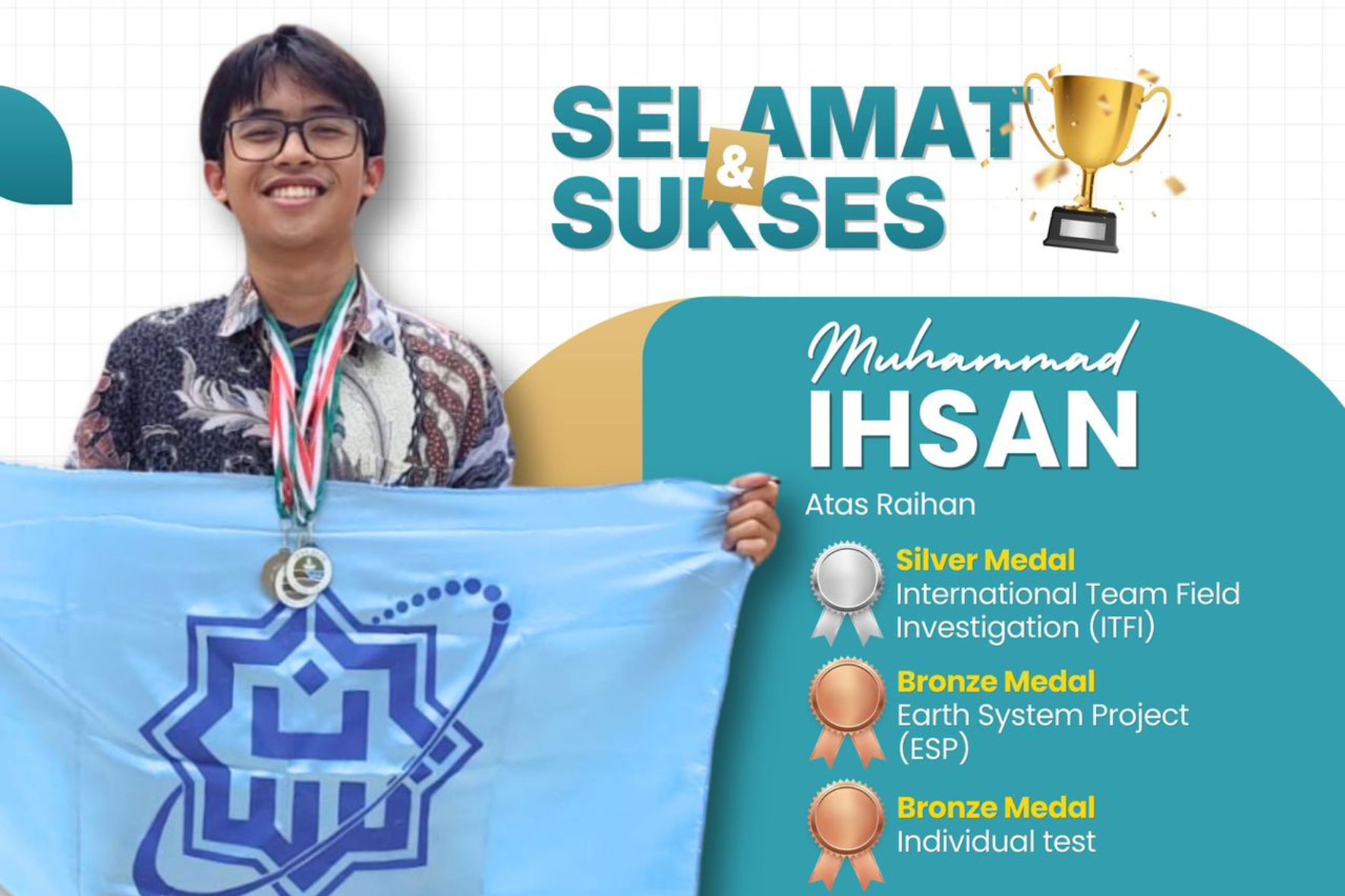 SISWA MAN IC SERPONG RAIH 3 MEDALI DI IESO 2026